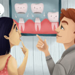 woman talking with dental provider about dental crowns