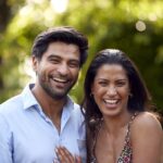 couple smiling after cosmetic bonding on their chipped teeth