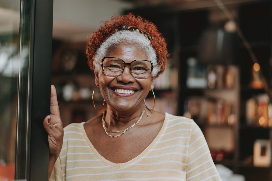 woman smiling after smile makeover