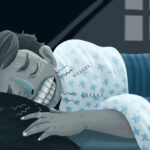 man grinding his teeth, bruxism, teeth grinding